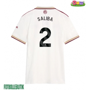 Arsenal William Saliba #2 Tredje Tröja Kvinnor 2025-26 Kortärmad